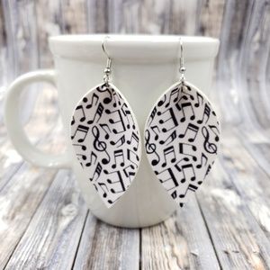 Music notes Faux Leather Earrings!